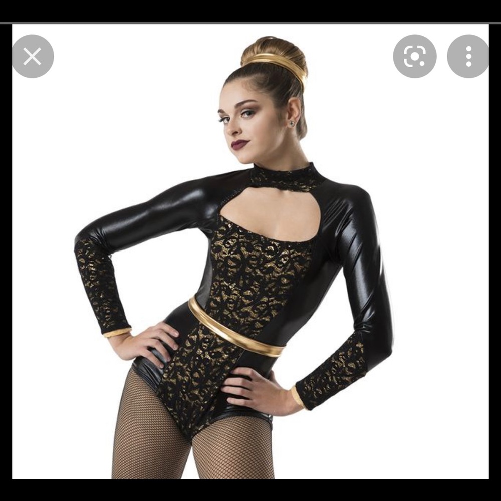 Art stone large child zipper shrug leotard costume EUC awesome dance